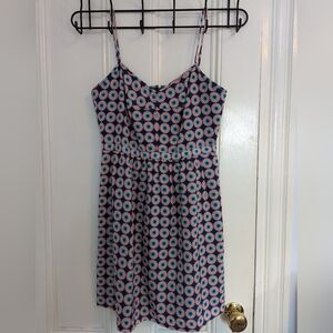 J Crew spaghetti strap mini dress floral print